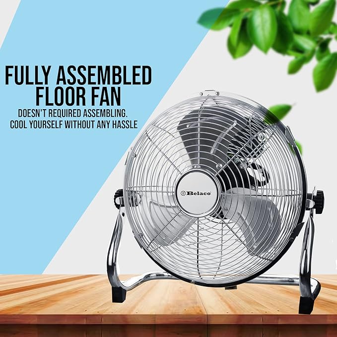 Metal floor fan